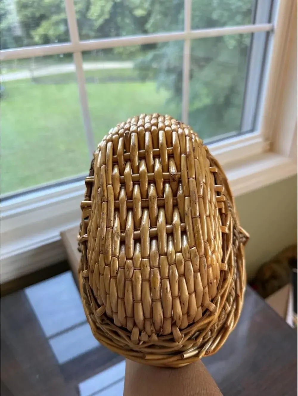 Handmade Small Oval Woven Basket, country, cottagecore, granny core